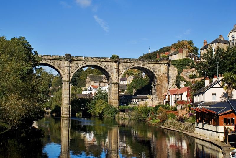 The railway viaduct over the River Nidd at Knaresborough