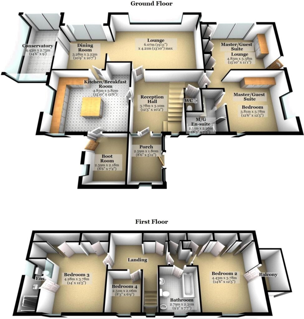 Hill Top, Ings (5 mins from Windermere), Lake District, Cumbria – floorplan