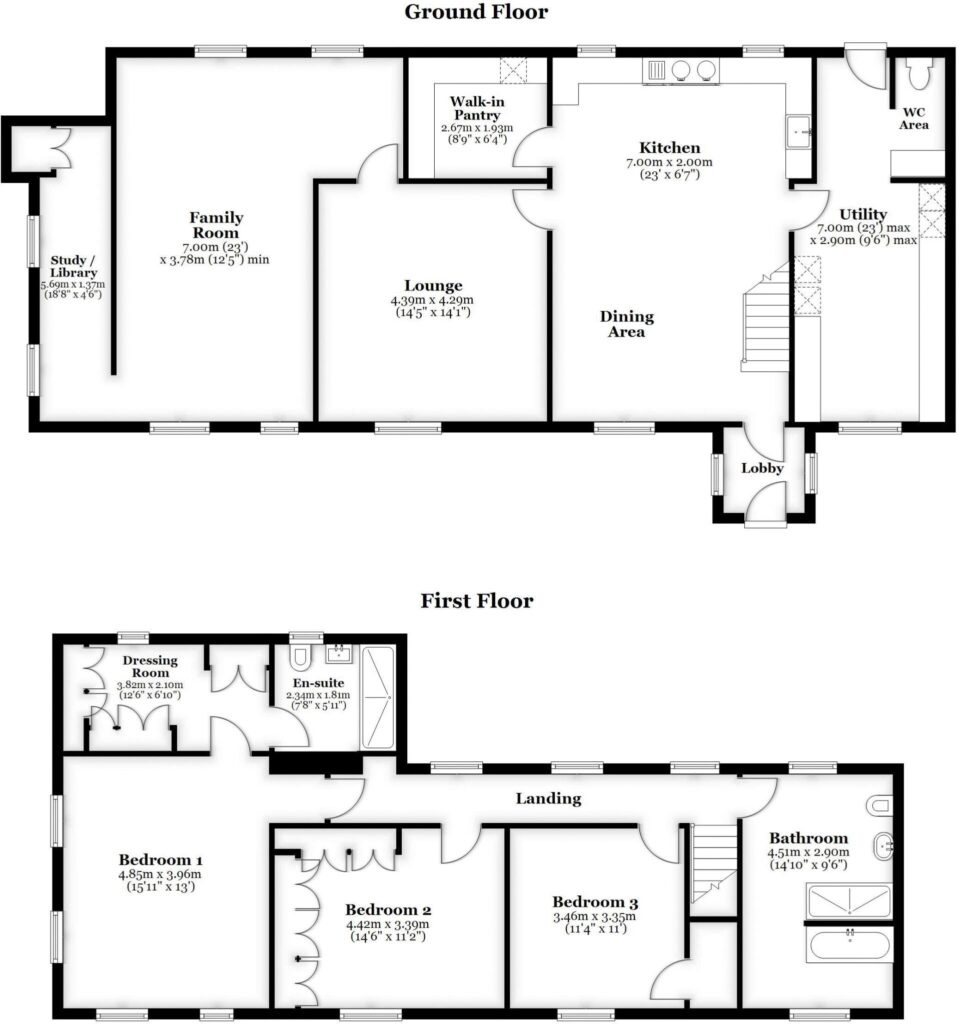 House in 1.3 acres, Hebden Bridge Road, (near Oxenhope) – floorplan